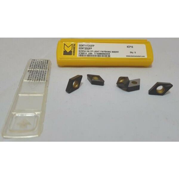 x5 Kennametal DCMT 11T312FP 3253 Carbide Inserts Grade KCP10 Turning Tips #CB3 #1 image