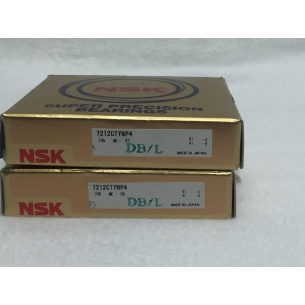 NSK 7212CTYNP4 Super Precision Spindle Bearings Matched Set of Two 60x110x22 #1 image